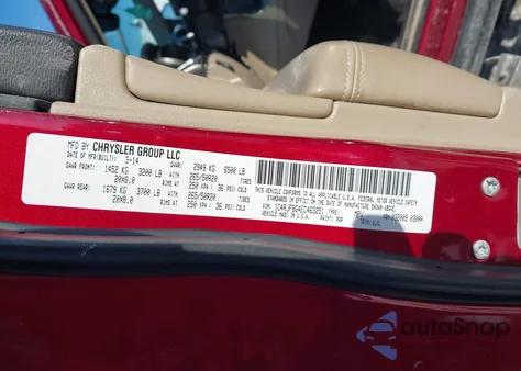 2014 Jeep Grand Cherokee Limited из США, поврежденный, VIN 1C4RJFBG4EC463251